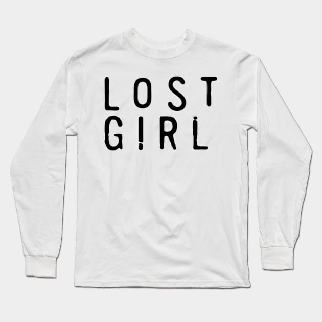 lost, girl, logo, Long Sleeve T-Shirt by Rooscsbresundae